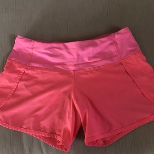Lululemon shorts coral/hot pink size 4